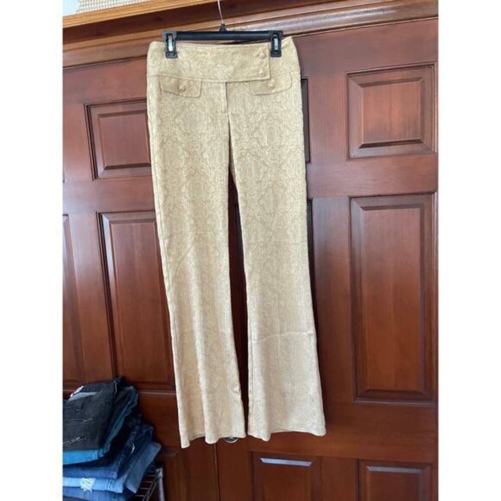 Single brand gold, jaquard print wide leg pants size 4